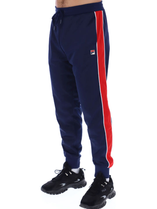 Elijah Pantaloni de trening cu Elastic Peacoat/chinese Red/white