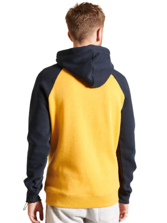 Ovin Vintage Sweatshirt with Hood Yellow