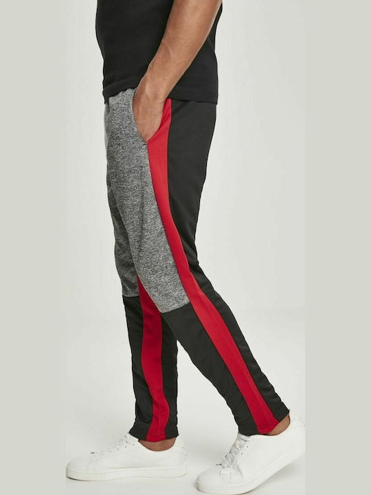 Color Block Jogginghose Glänzend ohne Gummizug Schwarz