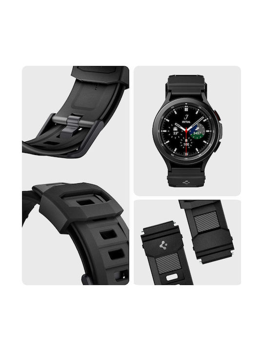 Spigen RUGGED BAND Λουράκι Σιλικόνης Μαύρο (Galaxy Watch4/5/6/7/FE/4 Classic/6 Classic/5 Pro)