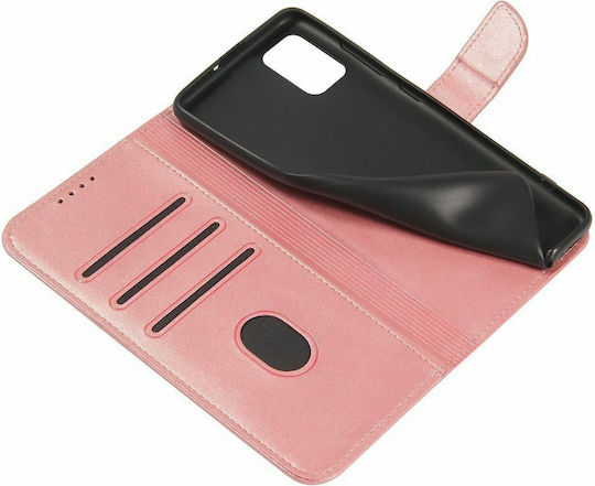 Hurtel Magnet Book Δερματίνης Ροζ (Galaxy A71)