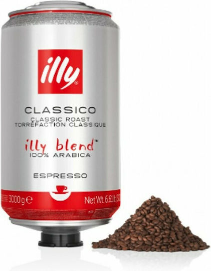 Illy Кафе Еспресо Едносортово Арабика Classico Classic на Зърна в Кутия 3kg