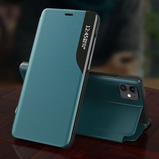 Hurtel Eco Leather View Книга Изкуствена кожа Зелен (iPhone 13 Pro Max)