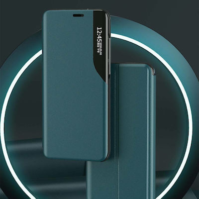 Hurtel Eco Leather View Carte Piele artificială Verde (iPhone 13 mini)