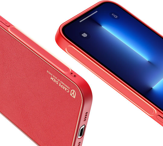 Dux Ducis Yolo Elegant Back Cover Synthetic Leather Red (iPhone 13 Pro Max)