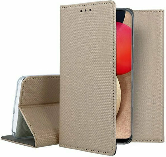Forcell Smart Magnet Buchen Sie Synthetisches Leder Gold (Galaxy A02s)