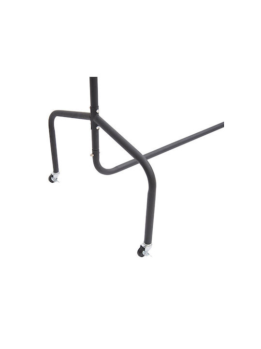 HomCom Wheeled Floor Garment Rack made of Metal Black 150x60x170cm