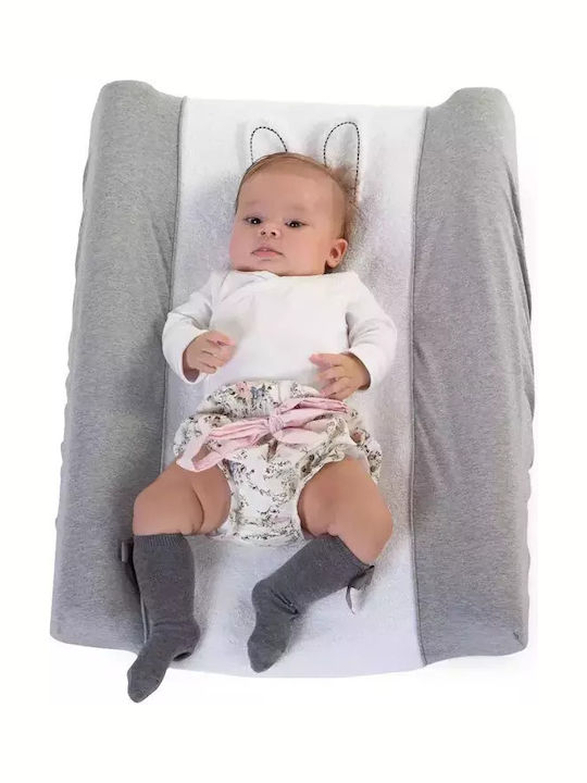 Childhome Abdeckung für Wickelauflage Rabbit aus Stoff Grey 50x70cm