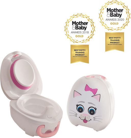 My Carry Potty Φορητό Γιο Γιο Cat με Καπάκι Ροζ έως 50kg