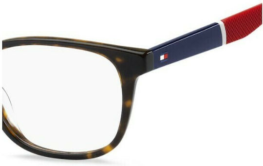 Tommy Hilfiger Мъжки Ацетатен Рамка Кафяв Костенурка TH1907 086