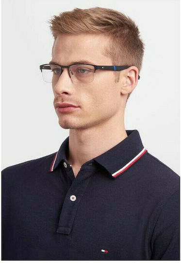 Tommy Hilfiger Мъжки Метален Рамка за Очила Тъмносиня 105759FLL5-519