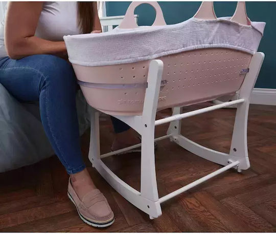Tommee Tippee Plastic Moses Basket Sleepee with Stand Pink
