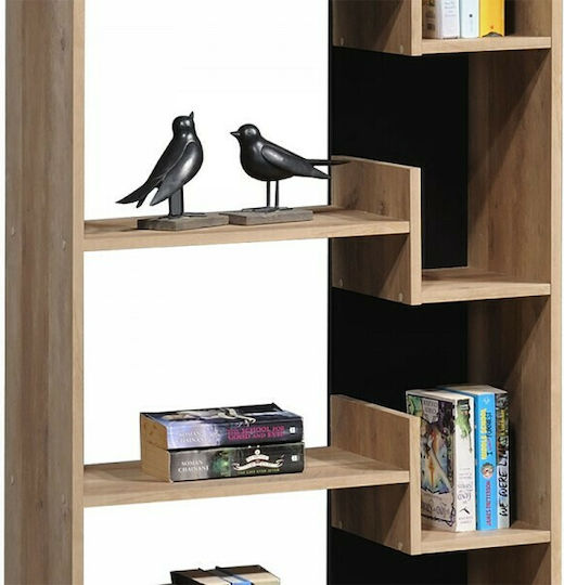 Bibliotecă Naya Natural / Antracit 72x30x182.5cm