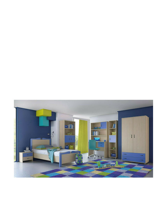 Νο 3 Kinderbett Klassisch Einzeln Hellblau für Matratze 90x190cm