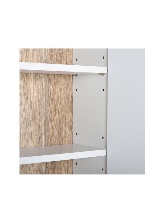 HomCom Правоъгълена Банско Огледало от MDF с Рафт & Шкаф 60x14.5см Бял