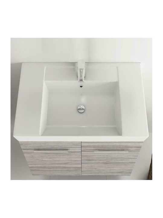 Orabella Vanity 80 Вградена мивка Порцелан 80x45x9.5см Бял