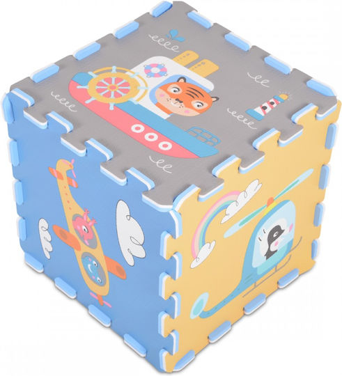 Moni Interactive Floor Puzzle Transportation 3087 with Animals 9 Pieces