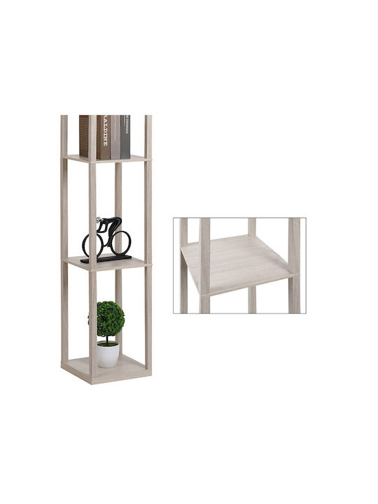 HomCom Floor Lamp H160xW26cm. with Socket for Bulb E27 Beige