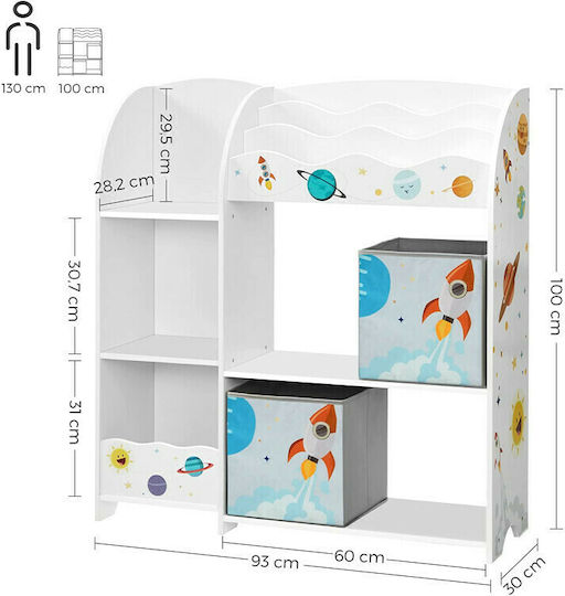 Raft De Podea Pentru Copii Alb 93x30x100cm