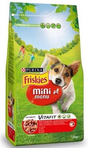 Friskies Friskies Mini Menu 1.5kg Dry Food for Adult Small Breed Dogs with Vegetables and Calf