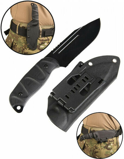 Mil-Tec G10 Kydex Μαχαίρι Μαύρο σε Θήκη