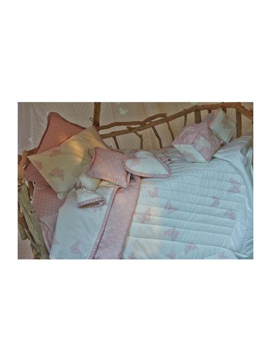 Down Town Home Dreamland 116 Βρεφικό Κουβερλί Βαμβακερό Ροζ 95x145cm