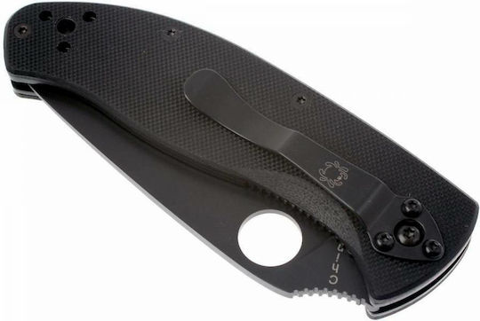 Spyderco Tenacius Taschenmesser Schwarz in Hülle