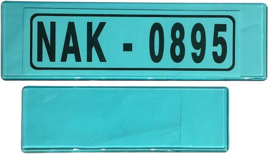 Carner Car License Plate Covers Front - Back Plastic Light Blue 2pcs