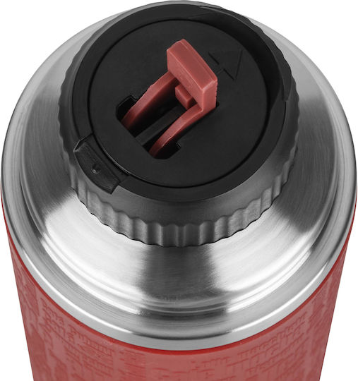 Tefal Senator Flask Bottle Thermos Stainless Steel BPA Free 1lt Red with Cap-Cup