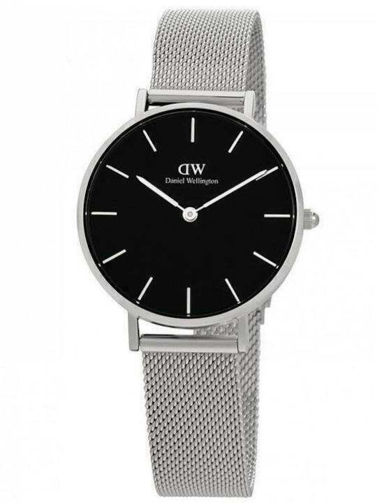 Daniel Wellington Classic Petite Sterling Women's Watch with Silver Metal Bracelet