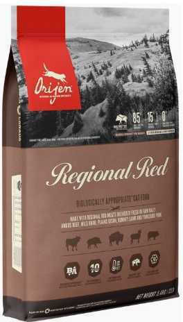 Orijen Regional Red Dry Food for Adult Cats with Beef 0.340kg