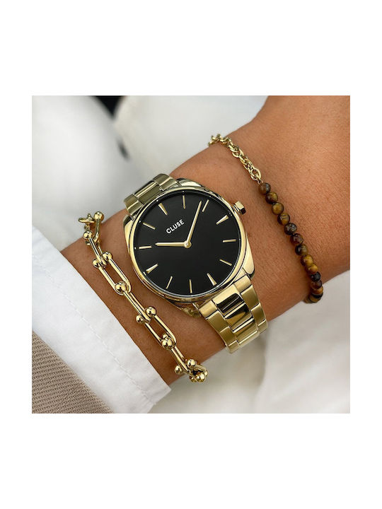 Cluse Feroce Petite Watch with Gold Metal Bracelet