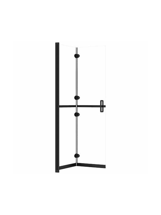 vidaXL Divider de verandă Duș cu Pliabil Ușă 110x190cm Sticlă transparentă