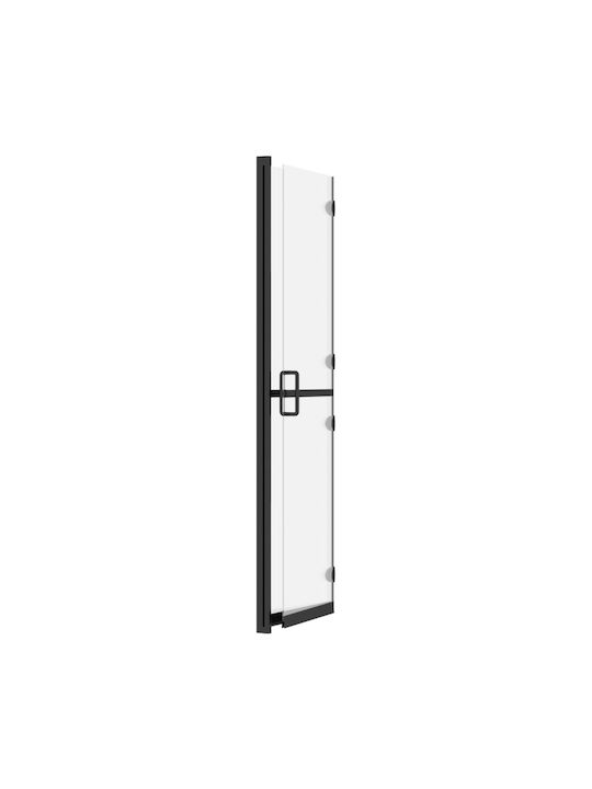 vidaXL Divider de verandă Duș cu Pliabil Ușă 80x190cm Sticlă transparentă