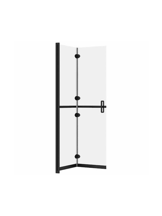 vidaXL Divider de verandă Duș cu Pliabil Ușă 80x190cm Sticlă transparentă