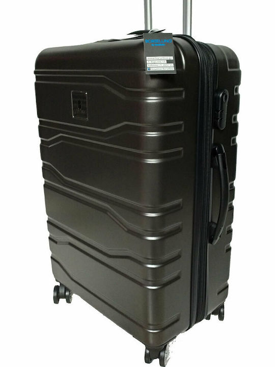 Forecast HFA-073 Large Hard Gray Suitcase with 4 Wheels Height 70cm