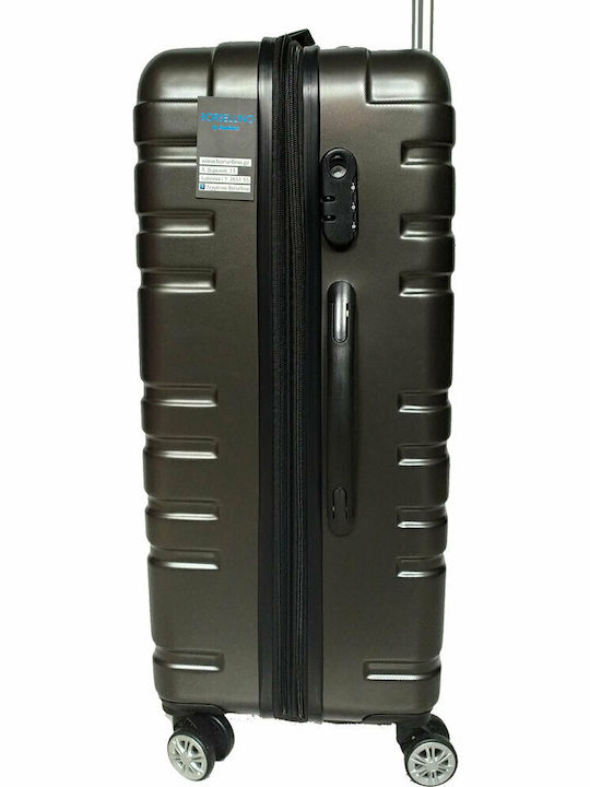Forecast HFA-073 Large Hard Gray Suitcase with 4 Wheels Height 70cm