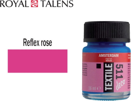 Royal Talens Textile Deco Υγρό Χρώμα Χειροτεχνίας Φούξια για Ύφασμα Reflex Rose No384 16ml