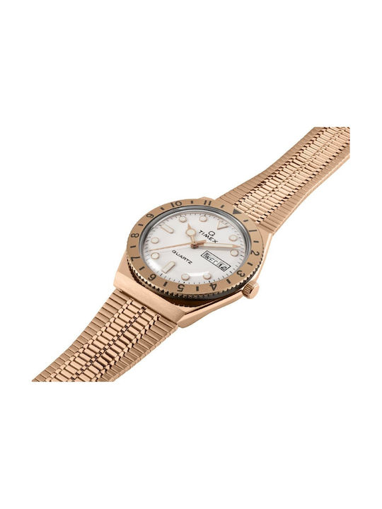 Timex Reissue Watch Chronograph with Pink Gold Metal Bracelet