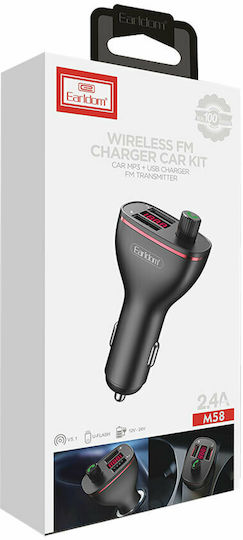 Earldom FM Transmitter Autovehicul cu Bluetooth / USB