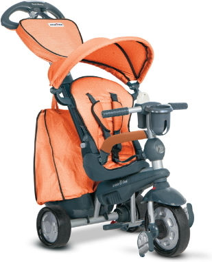 Smart Trike Explorer Μετατρεπόμενο με Χειρολαβή Γονέα για 10 Μηνών Πορτοκαλί
