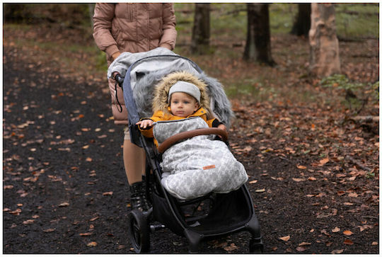 Sensillo Olaf Stroller Footmuff Waterproof Graphite with Fleece Lining 100x45cm