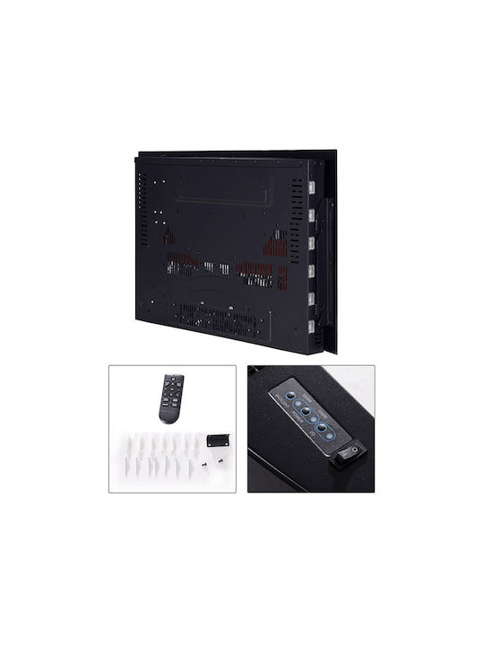 HomCom Стенен Електрическа печка 2000W 89.2x48см Черен