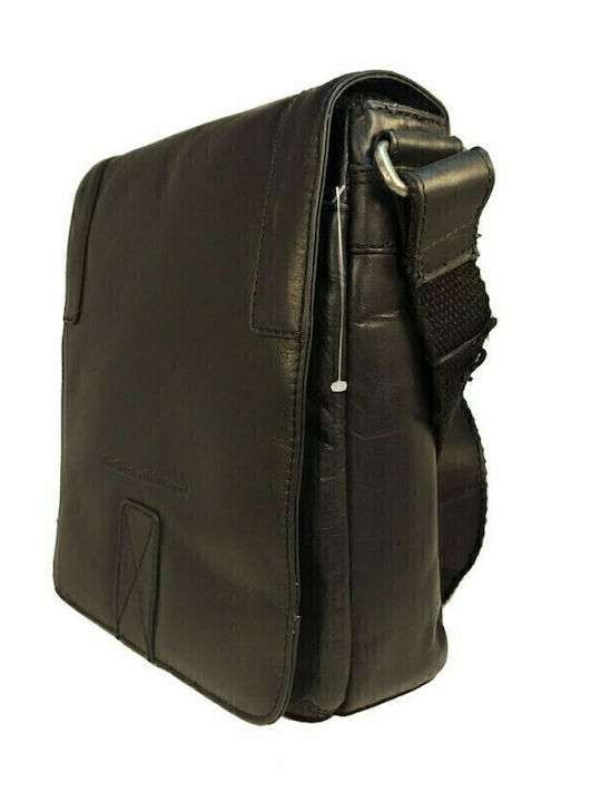 Leather Men's Bag Messenger Black