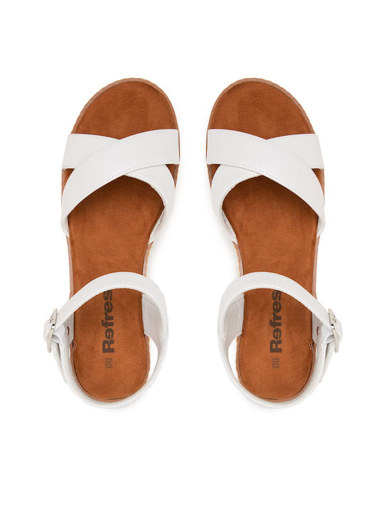 Damen Sandalen mit Chunky mittlerem Absatz in Weiß Farbe