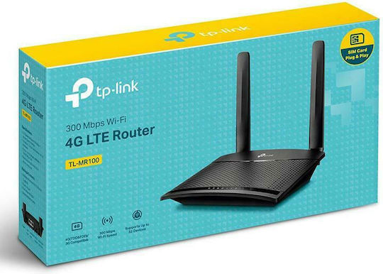TP-LINK TL-MR100 v1 Wireless 4G Router Wi‑Fi 4 with 2 Ports