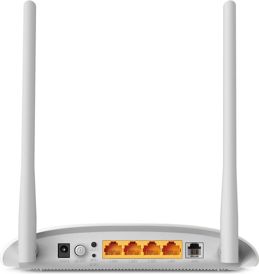 TP-LINK TD-W8961N v4 Ασύρματο ADSL2+ Modem Router Wi‑Fi 4 με 4 Θύρες