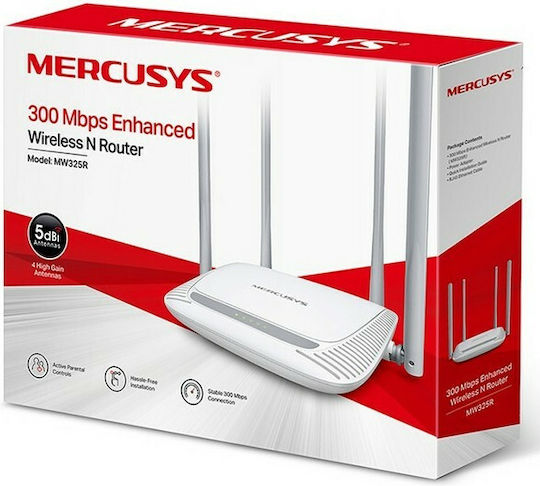 Mercusys MW325R v1 Wireless Router Wi‑Fi 4 with 3 Ports