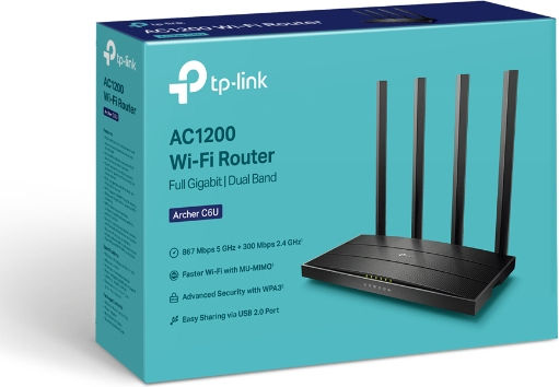 TP-LINK Archer C6U v1 Ασύρματο Router Wi‑Fi 5 με 4 Θύρες Gigabit