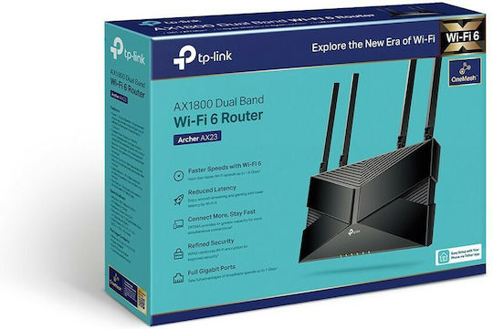 TP-LINK Archer AX23 v1 Безжичен Рутер Wi‑Fi 6 - Wi‑Fi 6 с 4 Порта Gigabit Ethernet